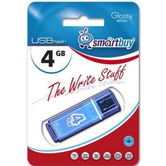  USB-флешка Smartbuy 4Gb Glossy series Blue (SB4GBGS-B) 