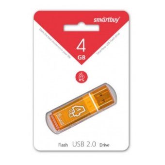  USB-флешка Smartbuy 4Gb Glossy series Orange (SB4GBGS-Or) 