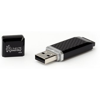  USB-флешка Smartbuy 4Gb Quartz series Black (SB4GBQZ-K) 