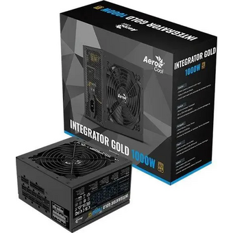  Блок питания Aerocool Integrator Gold Gen.5 (ACPG-IMK0F_C.31) ATX 1000W 80+ gold (20+4pin) APFC 120mm fan LED 8xSATA Cab Manag RTL 