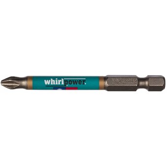  Биты WHIRLPOWER Профи 57579 WP, сталь S2, с насечкой, РН 2x70 мм 