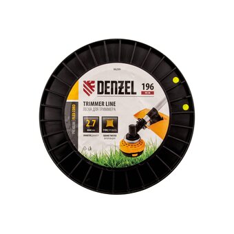  Леска для триммера Denzel Flex Cord 96299 витой квадрат, 2,7ммх196м, на DIN катушке 
