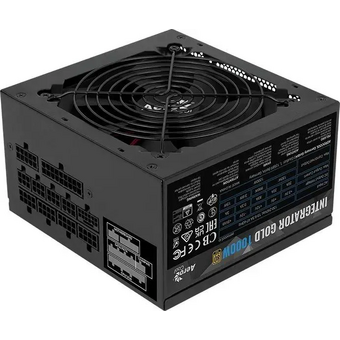  Блок питания Aerocool Integrator Gold Gen.5 (ACPG-IMK0F_C.31) ATX 1000W 80+ gold (20+4pin) APFC 120mm fan LED 8xSATA Cab Manag RTL 