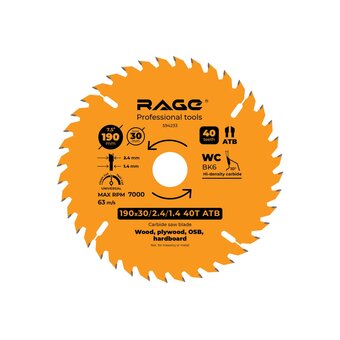  Диск пильный VIRA by Rage Universal 594233 190 мм 