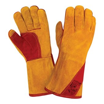  Краги сварщика 2Hands RL 4 Т12-11-ru Siberia спилок КРС/хлопок лен/швы Kevlar 