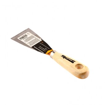  Шпательная лопатка Sparta 852095 из углеродистой стали, 50мм, деревянная ручка 