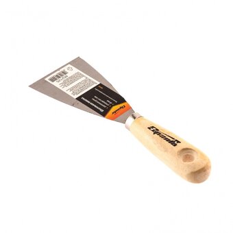  Шпательная лопатка Sparta 852125 из углеродистой стали, 60мм, деревянная ручка 