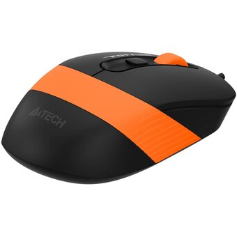  Мышь A4Tech Fstyler FM10S (FM10S USB Orange) черный/оранжевый оптическая 1600dpi 