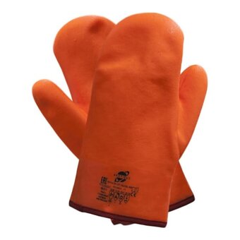  Рукавицы трикотажные Arcticus 1602300 WM-111 х/б с ПВХ оранжевым полным нефтеморозостойким НМС покрытием джерси 
