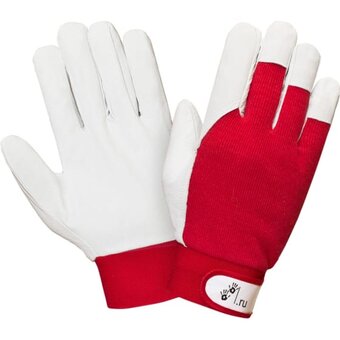  Перчатки 2Hands 0755- 9,5 трикотаж/овечья кожа/манжет на велкро 