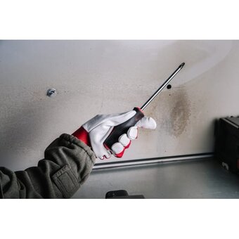  Перчатки кожаные Jeta Safety Mechanic JLE301-9/L красный/белый манжета велкро 