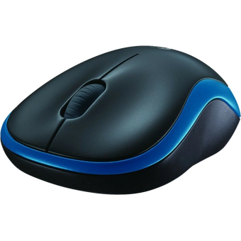  Мышь Logitech M186 (910-004132) черный/синий оптическая 1000dpi беспроводная 