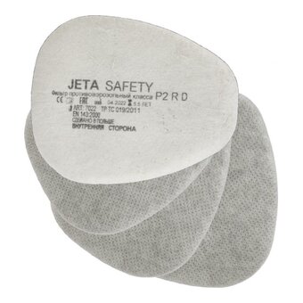  Предфильтр от пыли и аэрозолей Jeta Safety 7022 класса P2 R D с углем уп/4шт 