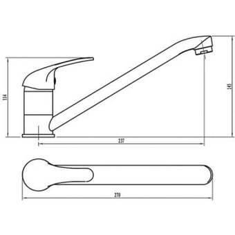  Смеситель для кухни СоюзКран SK01-I102 567-051 низкий излив 25см хром цинк 