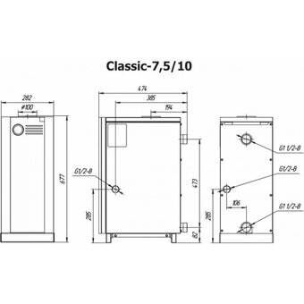  Котел газовый напольный lemax Classic-10 138173 