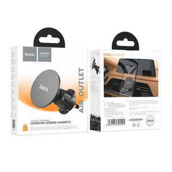  Автомобильный держатель HOCO HW12 Guardian magnetic wireless fast charging car holder(air outlet) (черно-серый) 