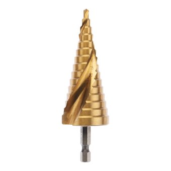  Сверло KRANZ KR-12-6613 по металлу ступенчатое Титан 4,0-32,0мм 102 mm 65 HRC Р6М5 TiN 