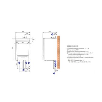  Котел газовый De Dietrich Evodens Pro AMC 45 Diematic EV, 42,4кВт 