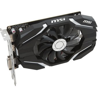  Видеокарта MSI GeForce GTX1050Ti OC 4GB (GTX 1050 TI 4G OCV1) 128bit GDDR5 (1341-1455/7008) DVI-D/HDMI 2.0b/DP 1.4 