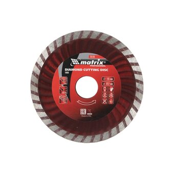  Диск Matrix 73178 алмазный отрезной Turbo, 115х22,2мм, сухая резка 