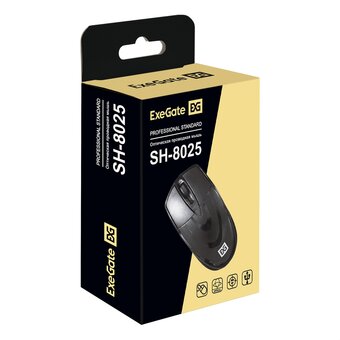  Мышь ExeGate Professional Standard SH-8025 EX295306RUS черный USB оптическая 1000dpi Color Box 