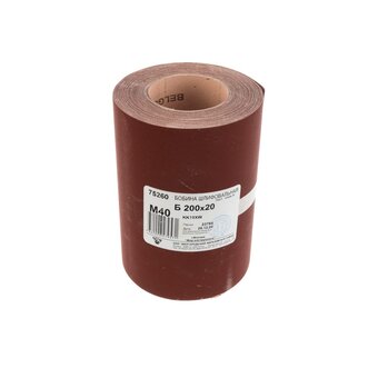  Шкурка Россия 75260 на тканевой основе, KK19XW, зернистость М40 P400, бобина водостойкая 