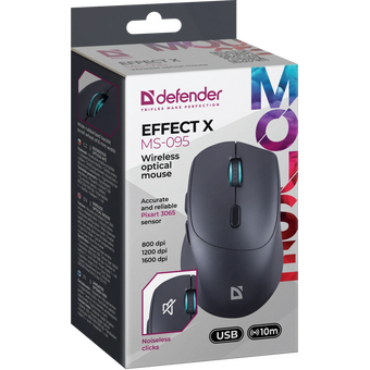  Мышка Defender MS-095 Effect X (52095) Black 
