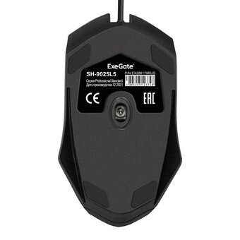  Мышь ExeGate SH-9025L5 черный USB оптическая 1000dpi OEM 