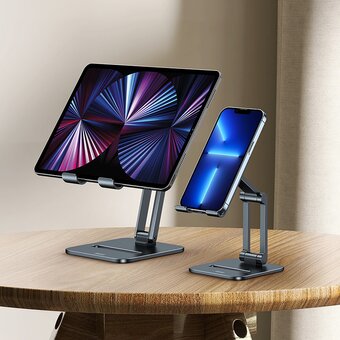  Настольная подставка Baseus (LUSZ000113) Desktop Biaxial Foldable Metal Stand (for Tablets) Grey 