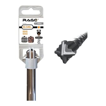  Бур по бетону VIRA Quadro-X SDS-max rage by (573254) 32x540(410) мм 
