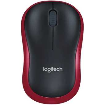  Мышь Logitech M186 (910-004133) черный/красный оптическая 1000dpi беспроводная 