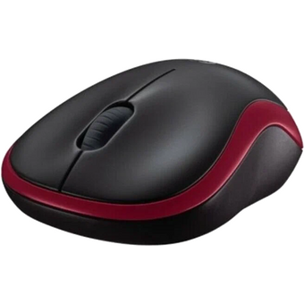 Мышь Logitech M186 (910-004133) черный/красный оптическая 1000dpi беспроводная 