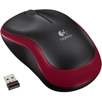  Мышь Logitech M186 (910-004133) черный/красный оптическая 1000dpi беспроводная 