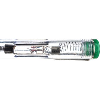  Отвертка индикаторная FIT 56524 белая ручка, 100-500 В, 140 мм 