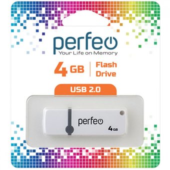  USB-флешка Perfeo C07 White (PF-C07W004) 4G USB 2.0 