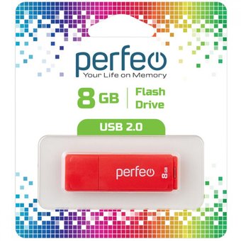  USB-флешка Perfeo C04 Red (PF-C04R008) 8G USB 2.0 