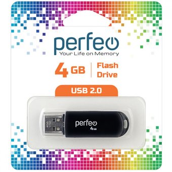  USB-флешка Perfeo C04 Black (PF-C04B004) 4G USB 2.0 
