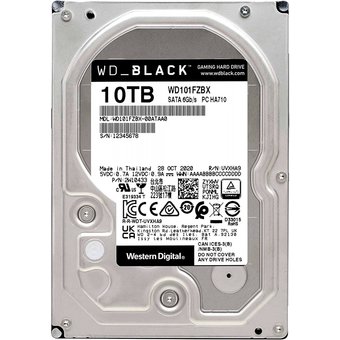  HDD WD Original SATA-III 10Tb WD101FZBX Black (7200rpm) 256Mb 3.5" 