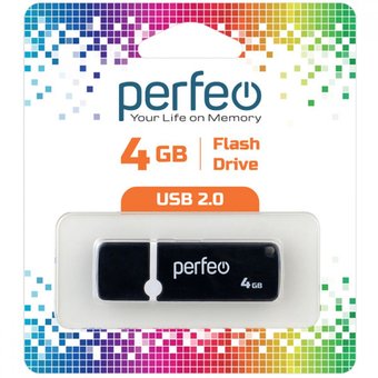  USB-флешка Perfeo C07 Black (PF-C07B004) 4G USB 2.0 