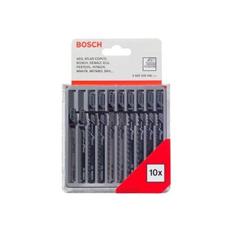  Набор пилок для лобзика BOSCH 2607010146 по дереву 10шт кассета, 