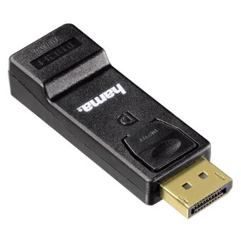  Переходник аудио-видео Hama Ultra HD DisplayPort (m)/HDMI (f) Позолоченные контакты черный (00054586) 