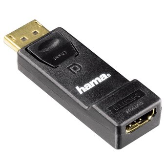  Переходник аудио-видео Hama Ultra HD DisplayPort (m)/HDMI (f) Позолоченные контакты черный (00054586) 