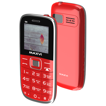  Мобильный телефон Maxvi B6 Red 