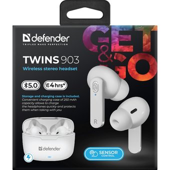  Гарнитура Defender Twins 903 white 63903 