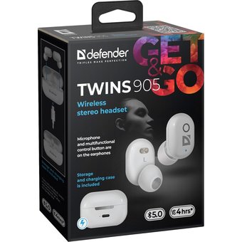  Гарнитура Defender Twins 905 white 63906 