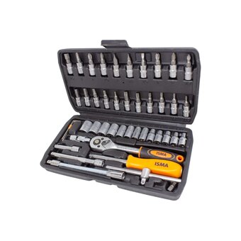  Набор инструментов ISMA-2462-5(47891) 1/4" 46 предметов 