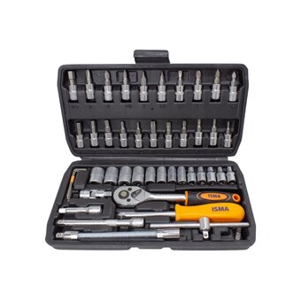  Набор инструментов ISMA-2462-5(47891) 1/4" 46 предметов 