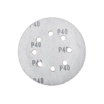  Круги абразивные Сибртех 738027 на ворсовой подложке под липучку, перфорированные, P 40, 125 мм, 5 шт. 