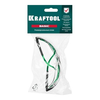  Очки защитные Kraftool Basic 110317 прозрачные 