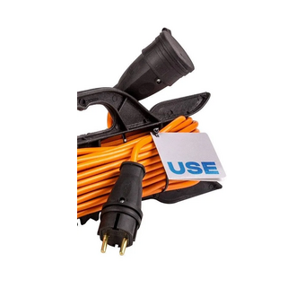  Удлинитель USE USE303-010 ПВС 2200 Вт 20м на рамке с заземлением 